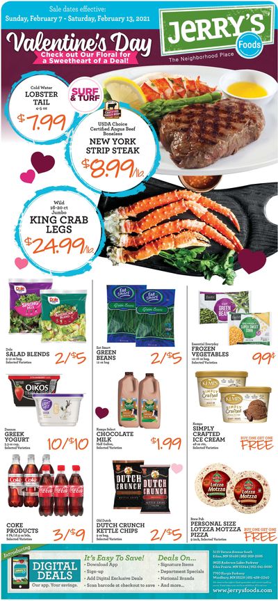 Jerry's Food Valentine's Day Sale Weekly Ad Flyer February 7 to February 13, 2021