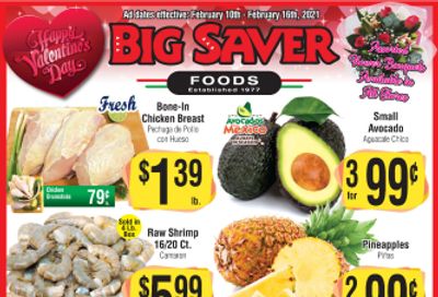 Big Saver Foods Valentine's Day Sale Weekly Ad Flyer February 10 to February 16, 2021