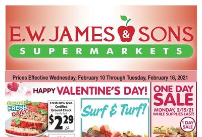 E.W. James & Sons Valentine's Day Sale Weekly Ad Flyer February 10 to February 16, 2021