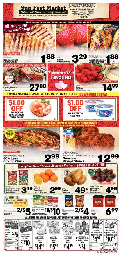 G&W Foods Valentine's Day Sale Weekly Ad Flyer February 10 to February 23, 2021