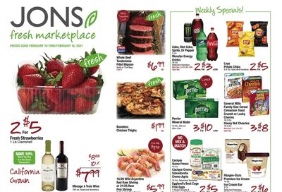 JONS Fresh Marketplace Valentine's Day Sale Weekly Ad Flyer February 10 to February 16, 2021