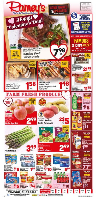 Ramey's Valentine's Day Sale Weekly Ad Flyer February 10 to February 16, 2021