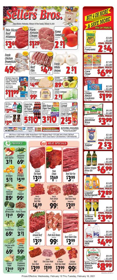 Sellers Bros Weekly Ad Flyer February 10 to February 16, 2021