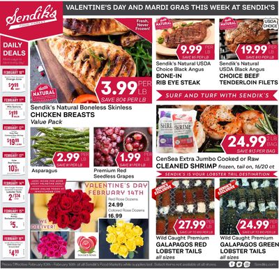 Sendik's Valentine's Day & Mardi Gras Sale Weekly Ad Flyer February 10 to February 16, 2021