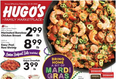 Hugo's Family Marketplace Mardi Gras Sale Weekly Ad Flyer February 13 to February 19, 2021