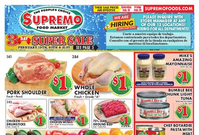 Supremo Food Market Weekly Ad Flyer February 13 to February 26, 2021