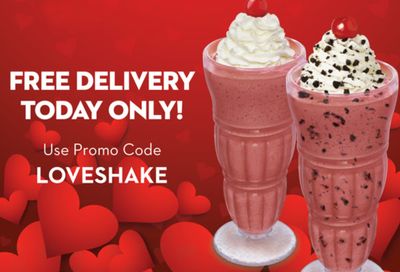 February 14 Only: Receive Free Delivery on $10+ In-app or Online Orders from Steak 'n Shake with a New Promo Code