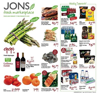 JONS Fresh Marketplace Weekly Ad Flyer February 17 to February 23, 2021