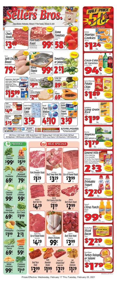 Sellers Bros Weekly Ad Flyer February 17 to February 23, 2021