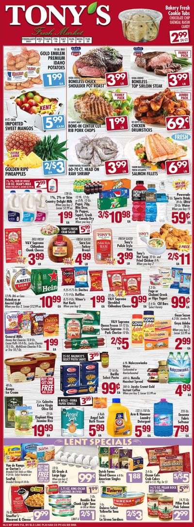 Tony's Fresh Market Weekly Ad Flyer February 17 to February 23, 2021