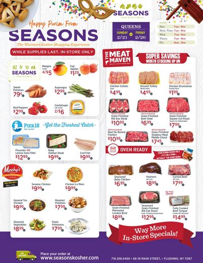 Seasons Purim Special Weekly Ad Flyer February 21 to February 26, 2021