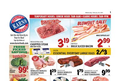 Karns Quality Foods Weekly Ad Flyer February 22 to March 1, 2021