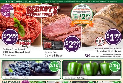 Berkot's Super Foods Weekly Ad Flyer February 24 to March 2, 2021