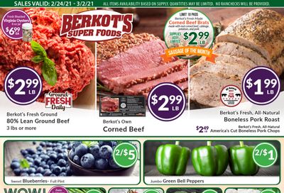 Berkot's Super Foods Weekly Ad Flyer February 24 to March 2, 2021