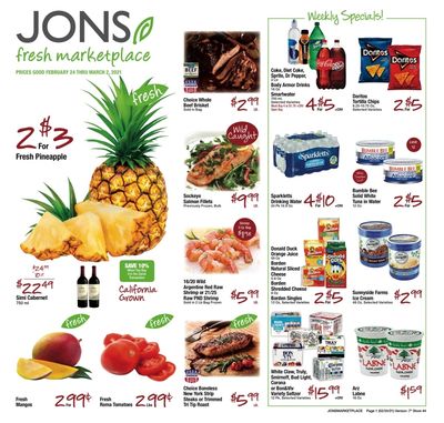 JONS Fresh Marketplace Weekly Ad Flyer February 24 to March 2, 2021