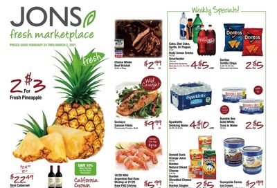 JONS Fresh Marketplace Weekly Ad Flyer February 24 to March 2, 2021
