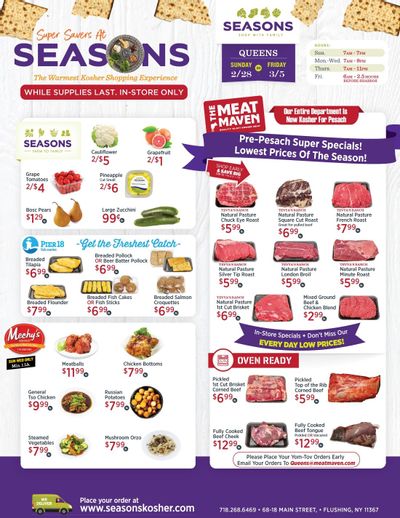 Seasons Weekly Ad Flyer February 28 to March 5, 2021