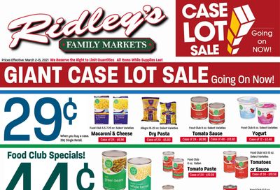 Ridley's Family Market Weekly Ad Flyer March 2 to March 8, 2021