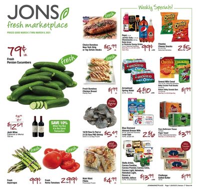 JONS Fresh Marketplace Weekly Ad Flyer March 3 to March 9, 2021