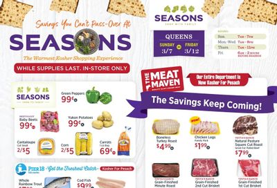 Seasons Pesach Passover Special Weekly Ad Flyer March 7 to March 12, 2021