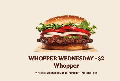 $2 Whoppers At Burger King Today April 1st! AND MORE DEALS WHEN YOU ORDER FROM THE BURGER KING APP!