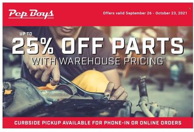 Pep Boys Weekly Ad Flyer October 13 to October 20