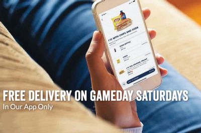 Jersey Mike’s Subs is Offering Free Delivery with In-app Orders on Gameday Saturdays for a Limited Time
