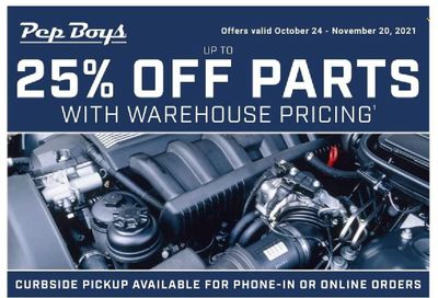 Pep Boys Weekly Ad Flyer October 25 to November 1