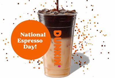 DD Perks Members Can Earn a Free Espresso Drink Reward with Purchase on On National Espresso Day at Dunkin’ Donuts