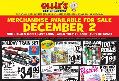 Ollie's Bargain Outlet Weekly Ad Flyer December 3 to December 10