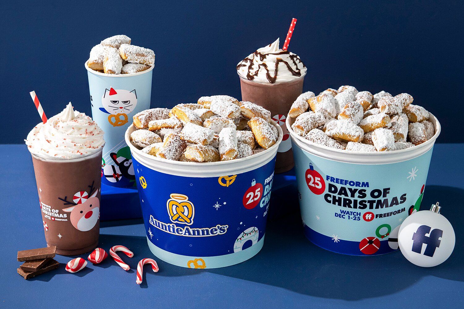 Auntie Anne's Pretzels Serves Up their Peppermint Chocolate Frost and Snowball Nuggets for the Holidays