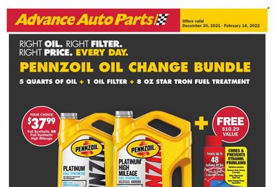 Advance Auto Parts Weekly Ad Flyer December 31 to January 7