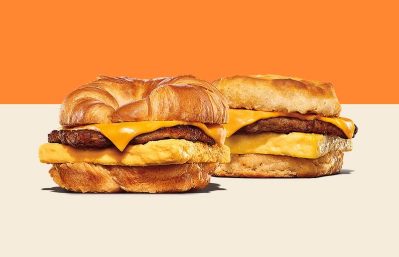 Enjoy a 2 for $4 Mix n’ Match Biscuit or Croissan'wich Deal at Burger King for a Limited Time