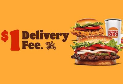 Spend $5+ and Score a $1 Delivery Fee with Online and In-app Orders at Burger King