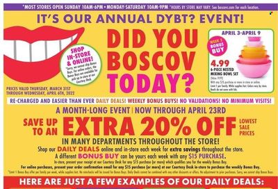 Boscov's (CT, DE, MD, NJ, NY, PA) Weekly Ad Flyer April 1 to April 8