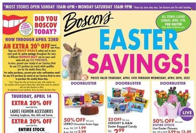 Boscov's (CT, DE, MD, NJ, NY, PA) Weekly Ad Flyer April 14 to April 21