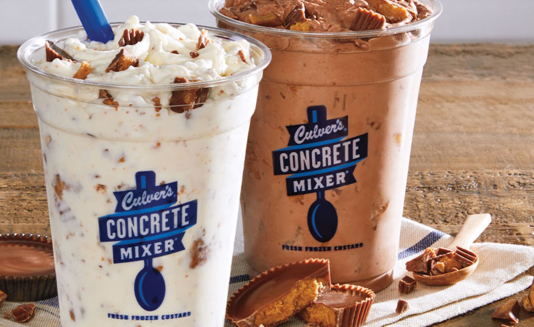 Culver’s Features Popular Chocolate and Vanilla Concrete Mixers Made with Reese’s Peanut Butter Cups