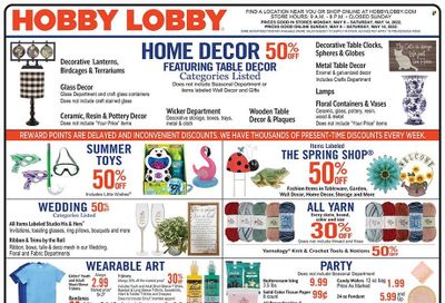 Hobby Lobby Weekly Ad Flyer May 8 to May 15