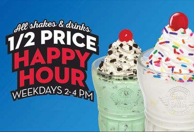 Steak 'n Shake Updates their Classic Half Price Happy Hour Promotion to 2-4 PM on Weekdays