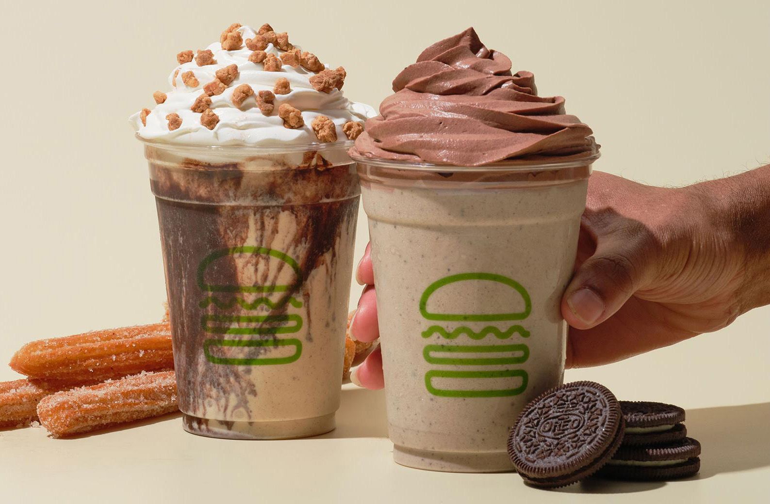 Shake Shack Premiers the Decadent New Oreo Funnel Cake Shake and Chocolate Churro Shake