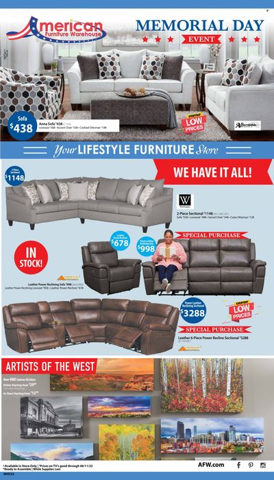 American Furniture Warehouse (AZ, CO, TX) Weekly Ad Flyer June 5 to June 12