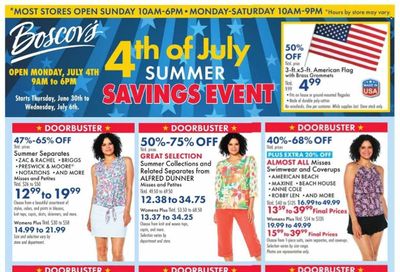 Boscov's (CT, DE, MD, NJ, NY, PA) Weekly Ad Flyer June 30 to July 7