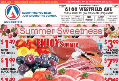 Associated Supermarkets (NY) Weekly Ad Flyer July 22 to July 29