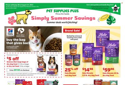 Pet Supplies Plus Weekly Ad Flyer Specials July 28 to August 24, 2022