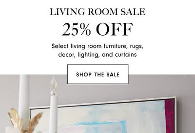 25% off living room furniture at Horchow