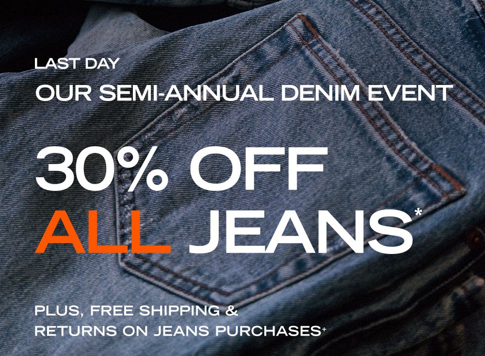 Abercrombie & Fitch Semi-Annual Denim Event: 30% off All Jeans