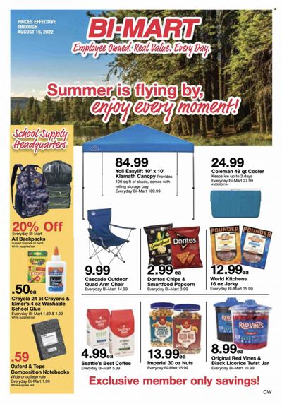 Bi-Mart (ID, OR, WA) Weekly Ad Flyer Specials August 2 to August 16, 2022