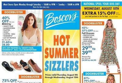 Boscov's (CT, DE, MD, NJ, NY, PA) Weekly Ad Flyer Specials August 4 to August 10, 2022