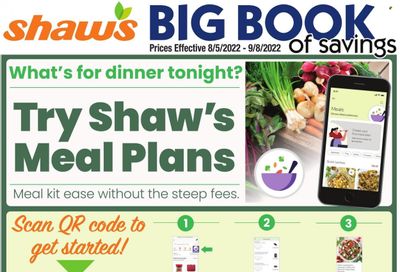 Shaw’s (MA, ME, NH, RI, VT) Weekly Ad Flyer Specials August 5 to September 8, 2022