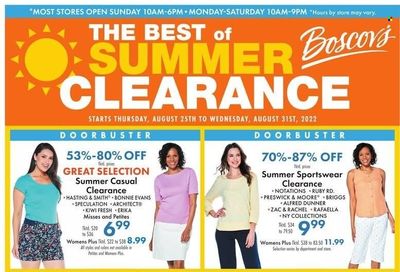 Boscov's (CT, DE, MD, NJ, NY, PA) Weekly Ad Flyer Specials August 25 to August 31, 2022